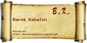 Barok Katalin névjegykártya